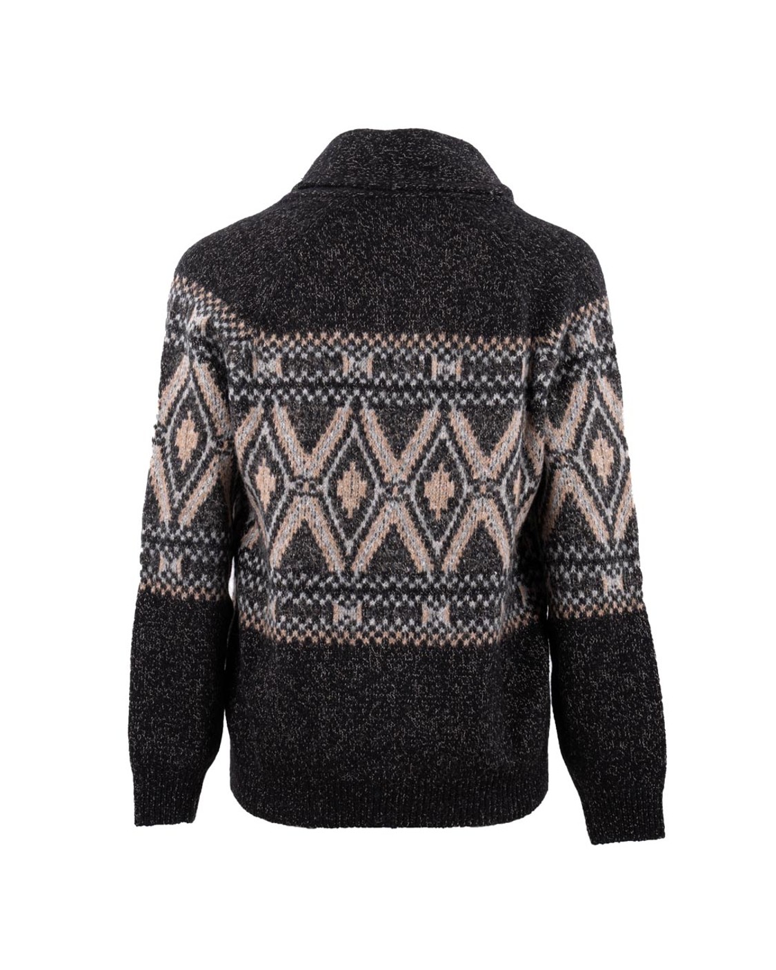 shop BRUNELLO CUCINELLI  Cardigan: Brunello Cucinelli cardigan Geometric Jacquard in lana vergine, seta e cashmere Mouliné con bottoni in metallo.
Chiusura con bottoni in metallo.
Collo sciallato.
Manica raglan.
Polsini e fondo in maglia a coste.
Maglia con diversi punti.
Composizione: 70% LANA VERGINE, 22% SETA, 8% CASHMERE.
Made in Italy.. MRI505406-CUL12 number 3482785